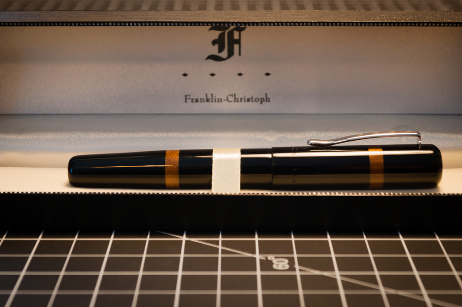 Franklin-Christoph Model 19 with The King's Gold; 18k gold, medium cursive italic nib; custom ground by Michael Masuyama