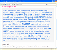 Example tag cloud from Flickr